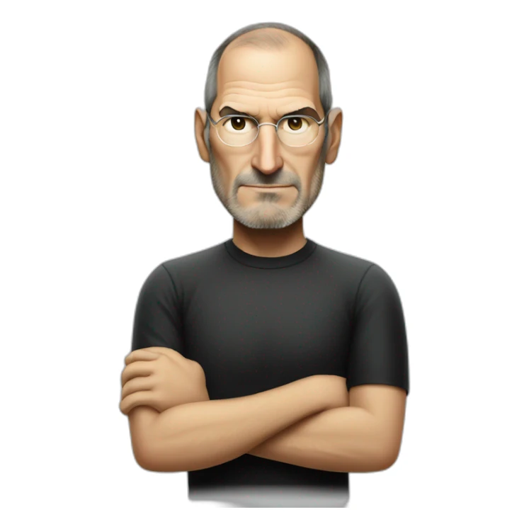 Crossed arms angry steve jobs sticker