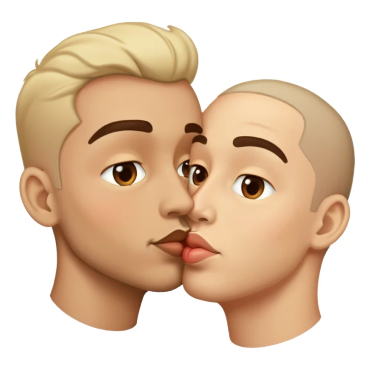 deux s'homme qui se donne des bisous sticker