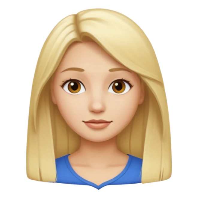 Branca loira dos cabelo liso sticker