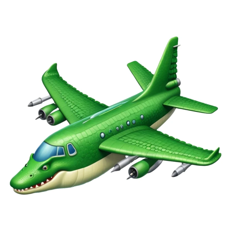 Crocodile bomber plane dropping water instead of bombs sticker