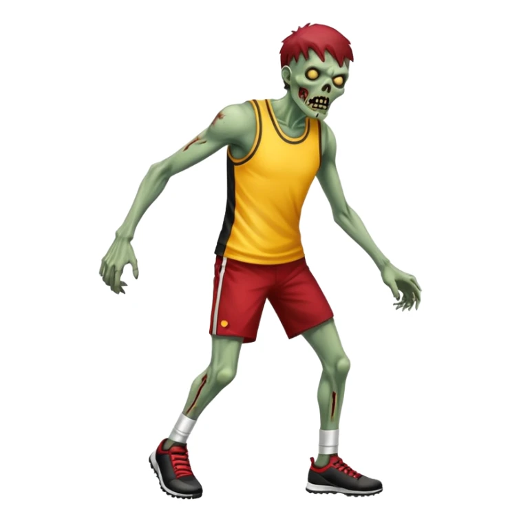 sportmen zombie full body and sport item sticker