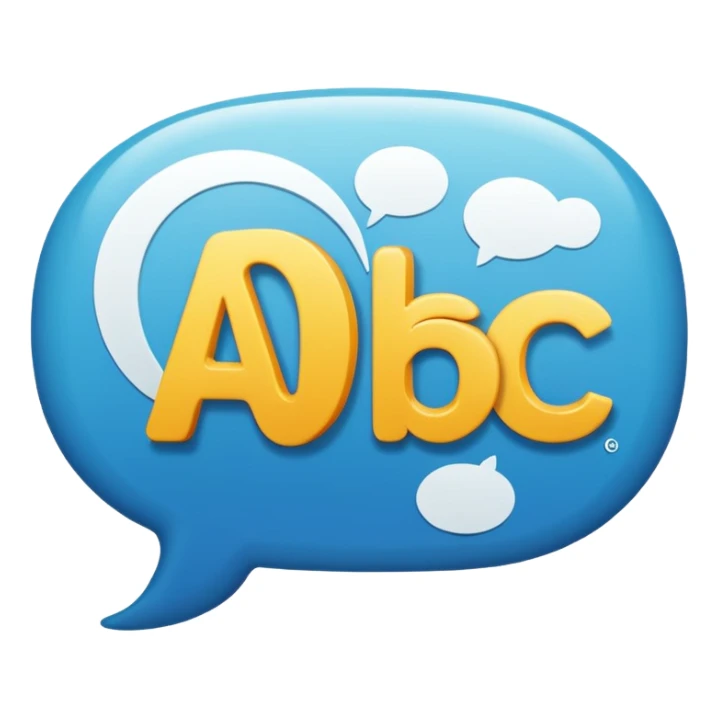 Abc with a speech bubble sticker