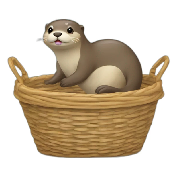loutre qui fait basket sticker