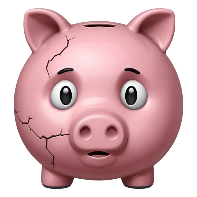 emoji of sad piggy bank] sticker