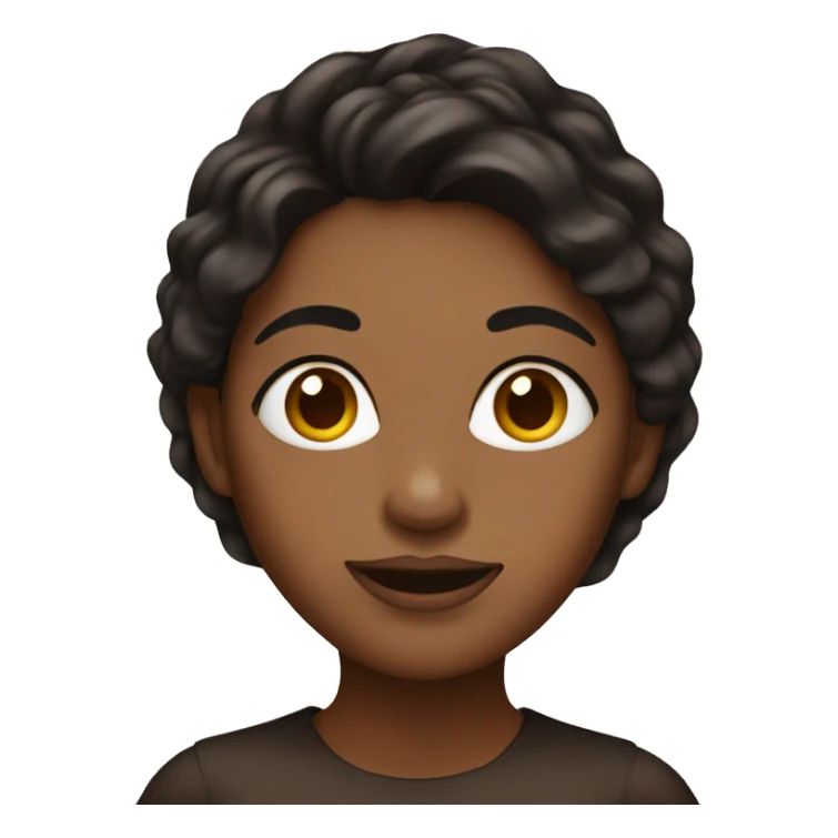 Women with dark chocolate hair  sticker