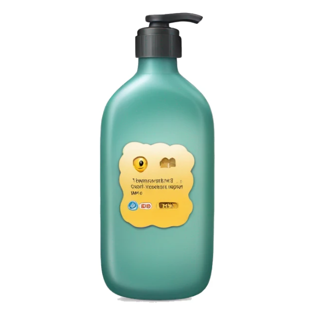 labelled bottle of hair conditioner sticker