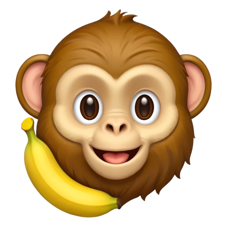 monkey with nose that looks like a banana sticker