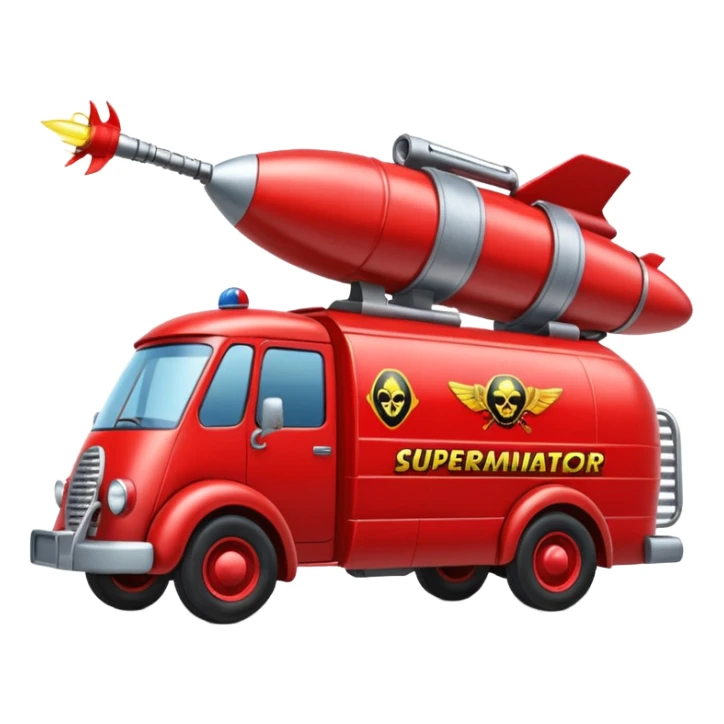 Heroic SuperBug Ron’s exterminator antique rocket powered moving van (motto: Killing bugs is fun) sticker