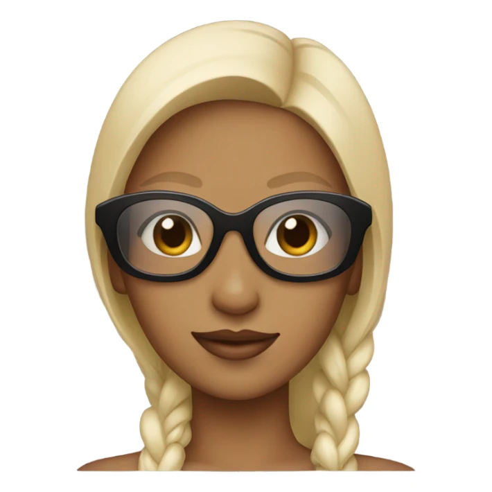 Girl with style wearing sun glasses sticker