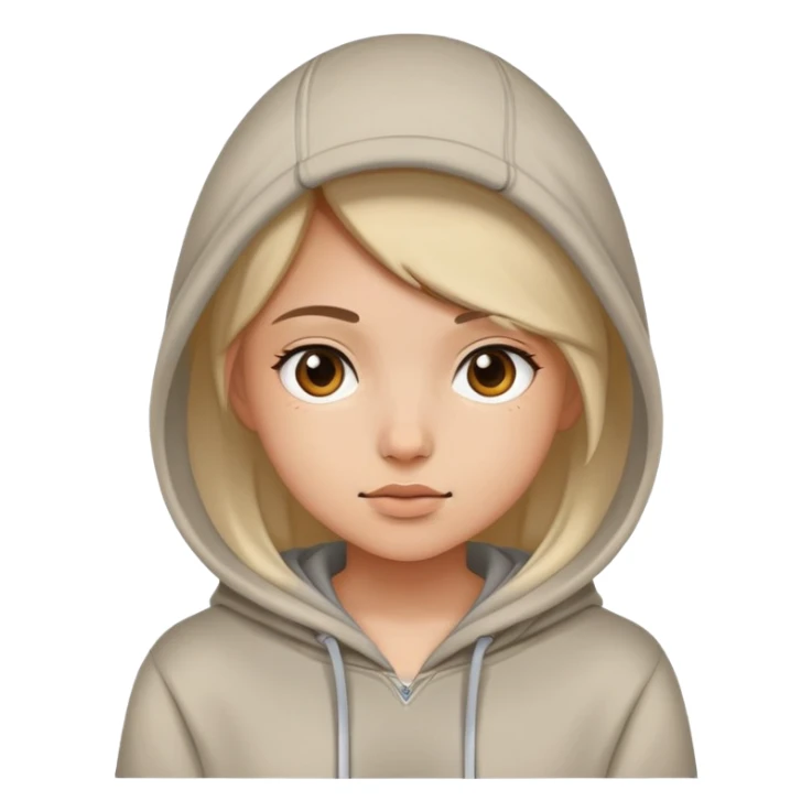 girl wearing hoodie sticker