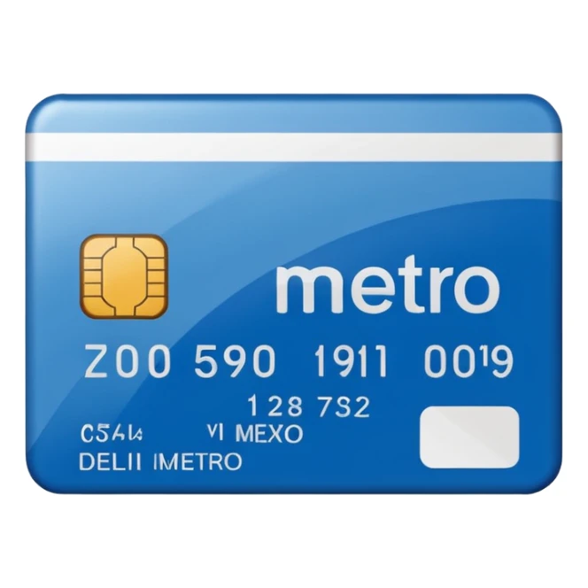 generate an ios genmoji of  a DELHI metro card sticker