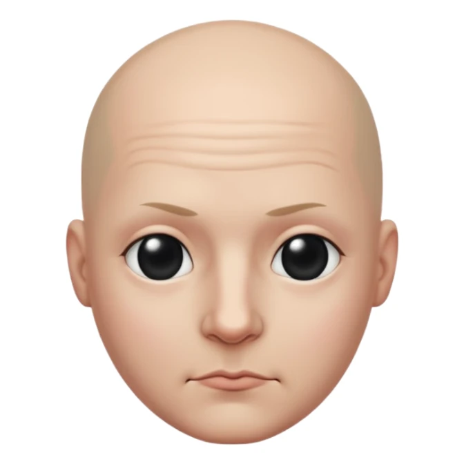 bald figure with black eyes side eye  sticker