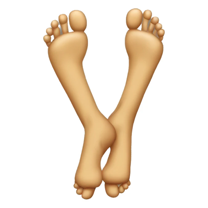 two legs that press against each other sticker