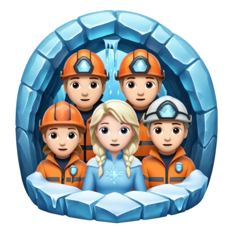 rescuers frozen in a cave sticker