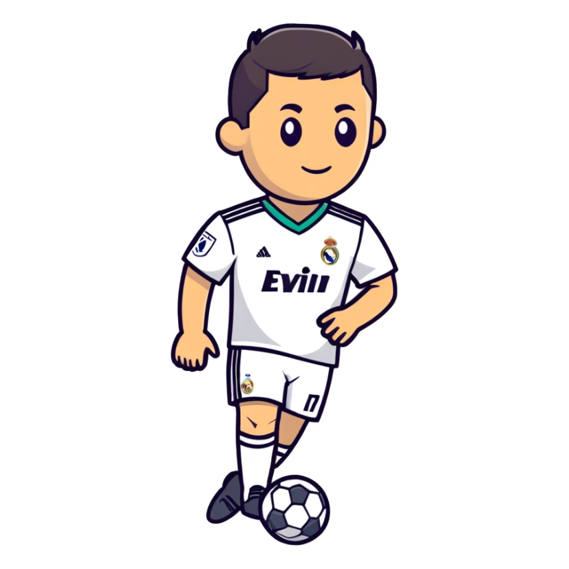 RONALDO WEARING REAL MADRID SHIRT sticker