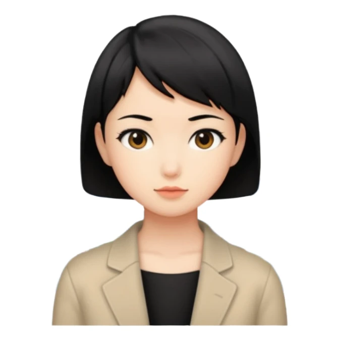 Tokyo in Money Heist, no hat, short black hair sticker