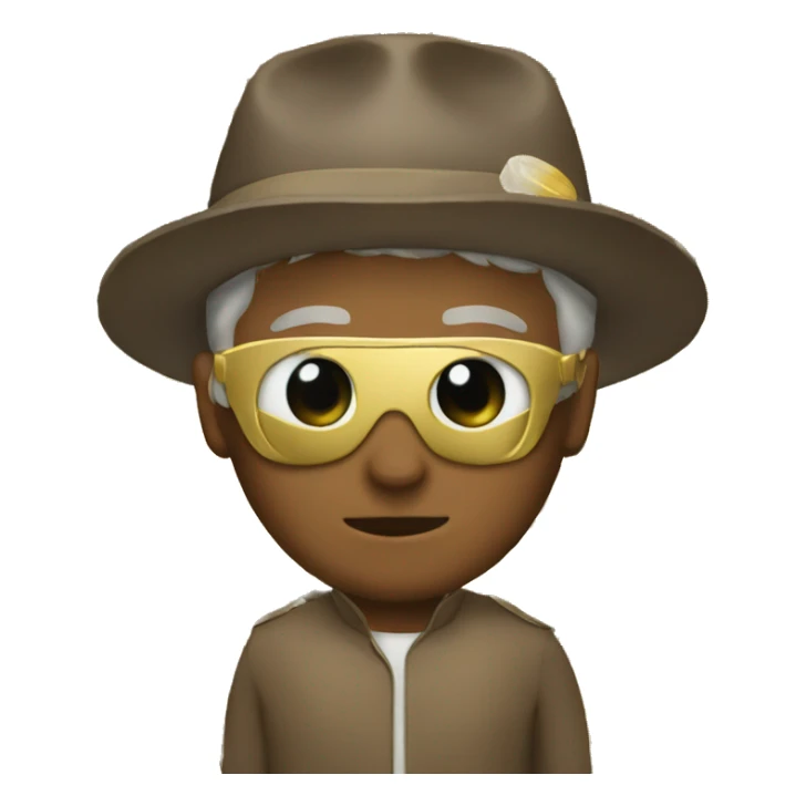 Guy with eye mask and a bag of gold sticker