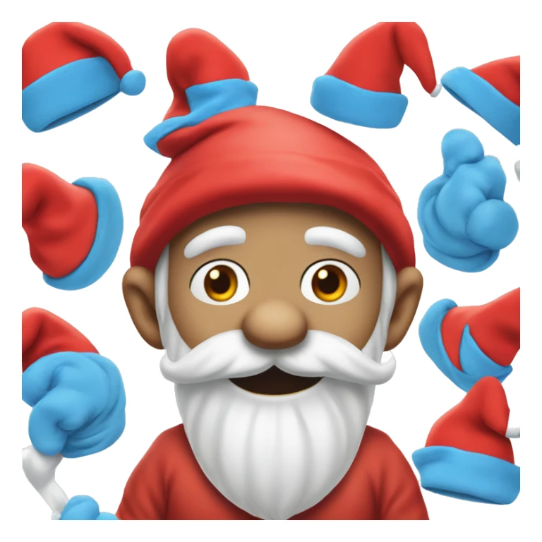 Papa Smurf with red hat and white beard sticker