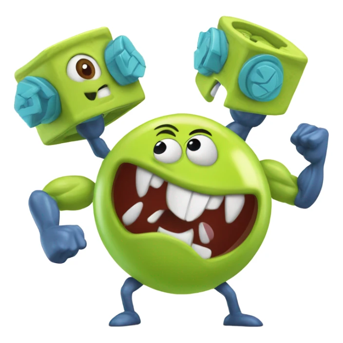 Muscle you are an idiot computer virus men dancing and singing and saying you are an idiot sticker