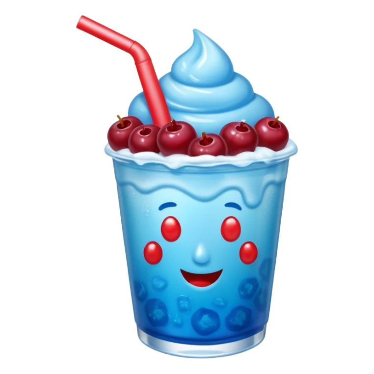 Realistic ICEE with blue raspberry and Sour Cherry flavors sticker