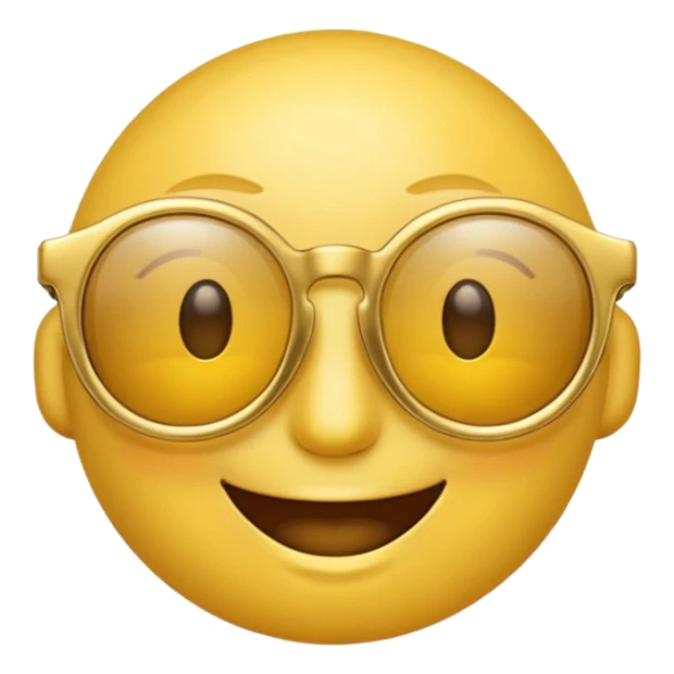 Generar emoji pero con los lentes de color doado sticker