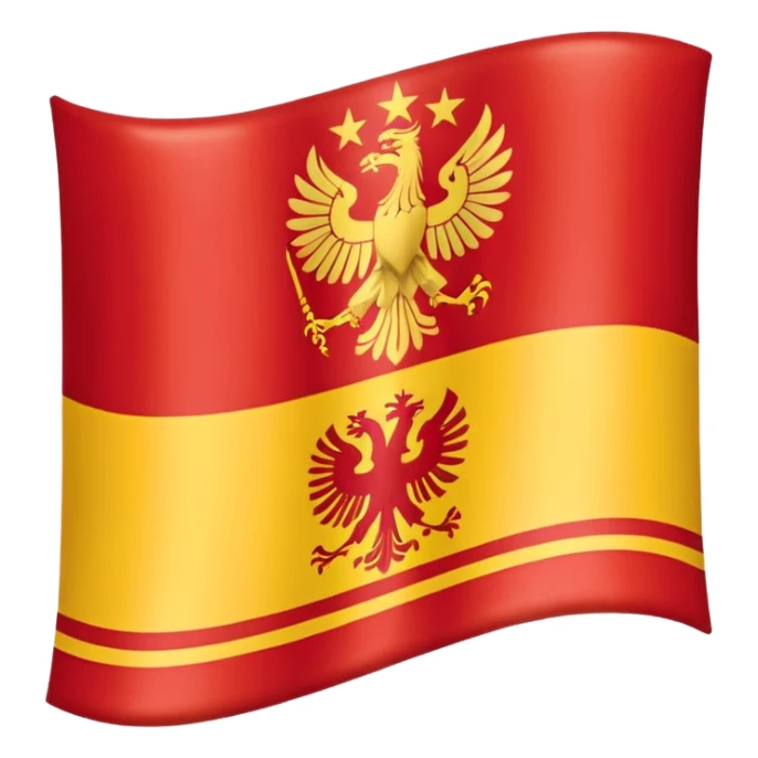 combine half the macedonian flag with half the polish flag so there is an even amount of each in the one flag. keep the colours of the flags the same do not merge them. just cut half of each and put them together, the polish flag is this 🇵🇱 and macedonian is this 🇲🇰 sticker