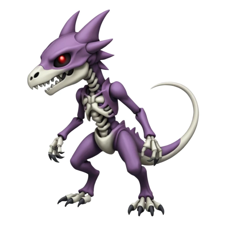 Badass Edgy Dark Evil Spectral Dusky Spooky Skeletal Cool shot Stylish Handsome Duskull-Marowak-Darkrai-Genesect-Fakémon-fusion (full body) sticker