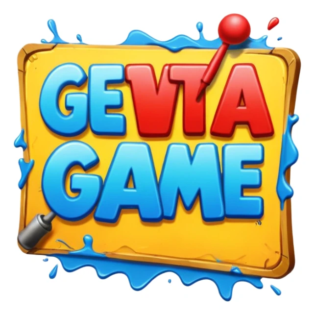 Paint that says "Get outta my game!!" sticker