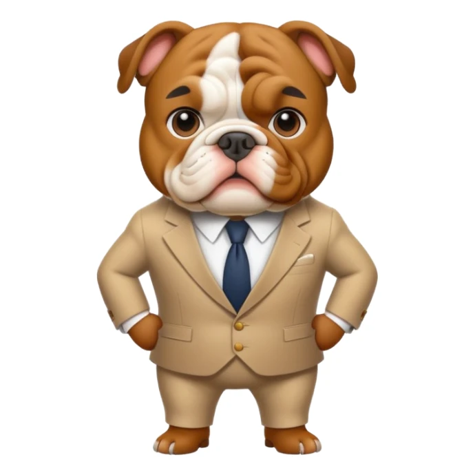 bulldog guide character in a classic English suit sticker