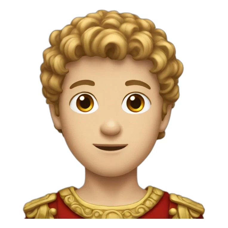 White young king with brown hair sticker