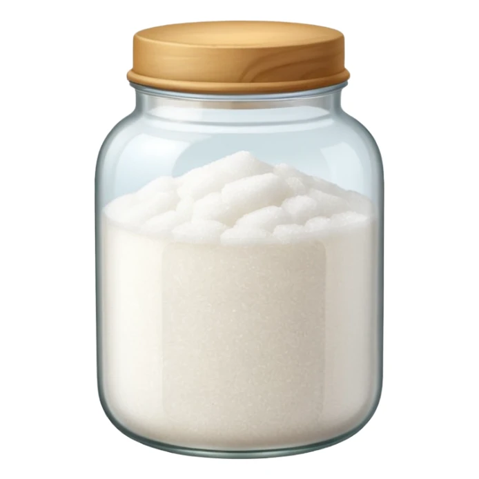 Jar of white sugar sticker