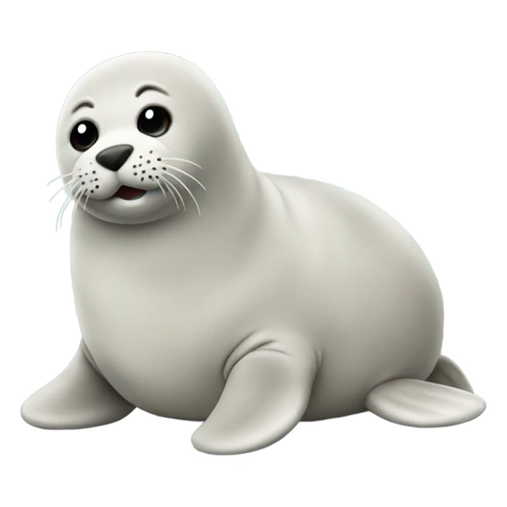 seal plushie full body fluffy sticker