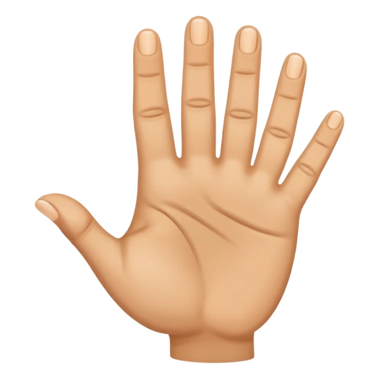 una mano con cinco dedos pero uno de los cincos dedos esta señalando abajo sticker