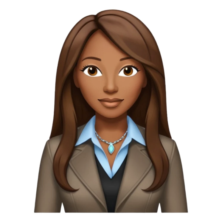 Yolanda Adams with long dark brown hair sticker