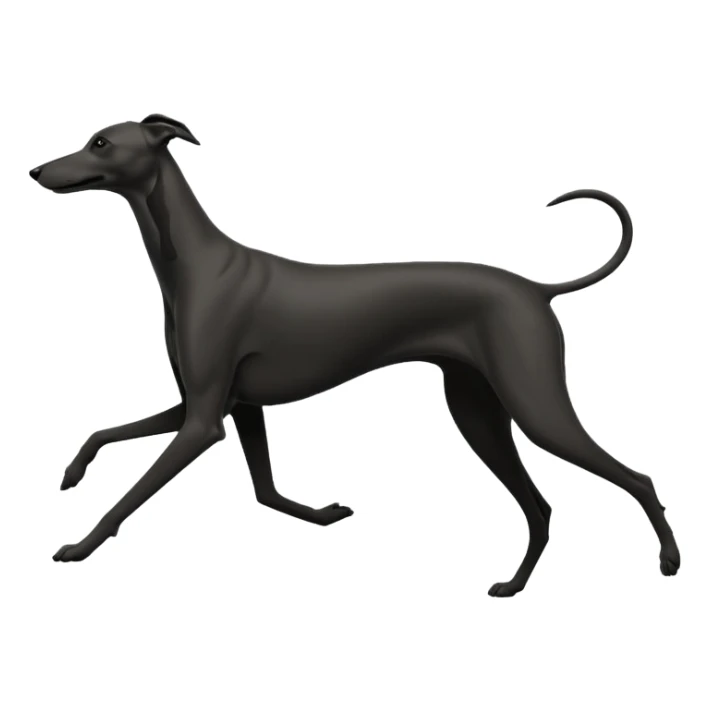 Silouhette of a Greyhound running sticker