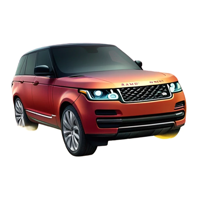 A futuristic range rover on a modern road, with lightning and energy all around, symbolizing innovation.
 sticker