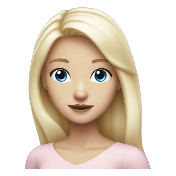 light pink magic blonde girl white skin blue eyes  sticker