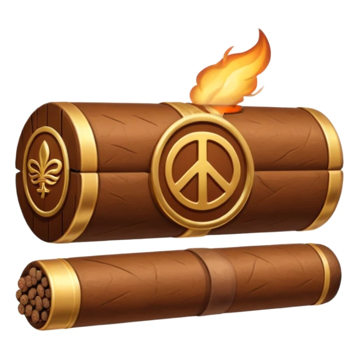 cigar with a prohibition symbol in ios style horizontaly sticker