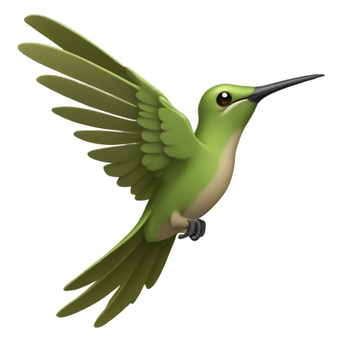Khaki green kolibri bird flying  sticker