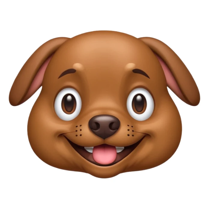 Brown Frug dog I'd like a 3D emoji sticker
