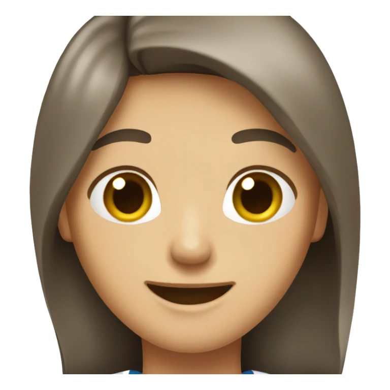 dentist hemale long brown hair sticker