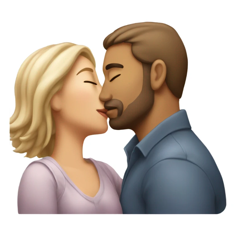 Man kissing a woman sticker