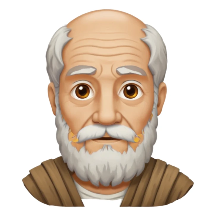 old man ancient greek with grey beard sticker