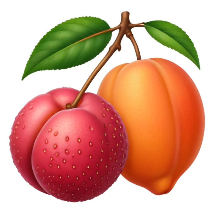 lychee and apricot sticker