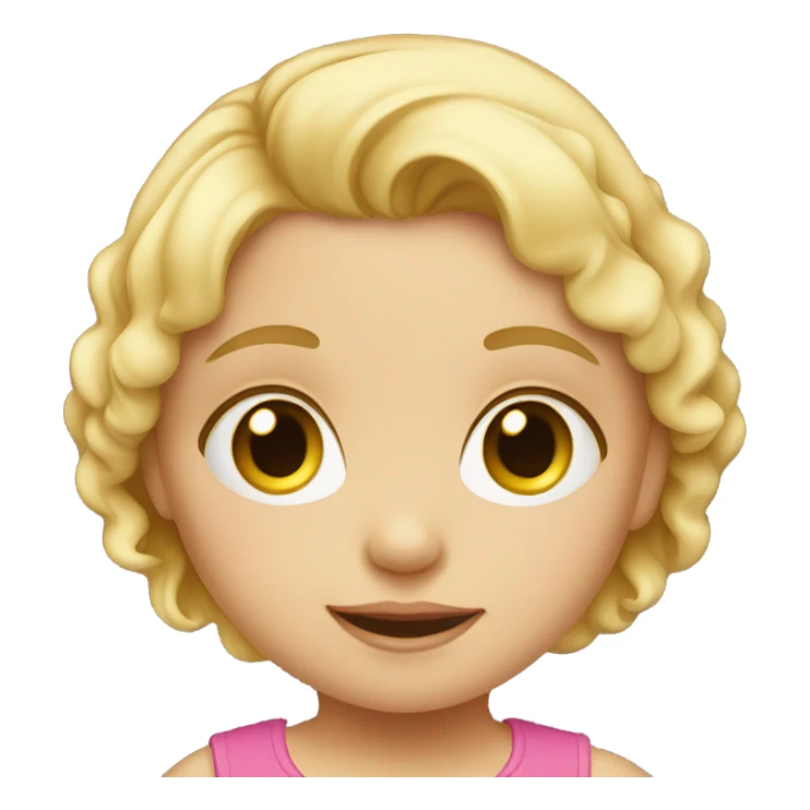 Blonde toddler girl sticker