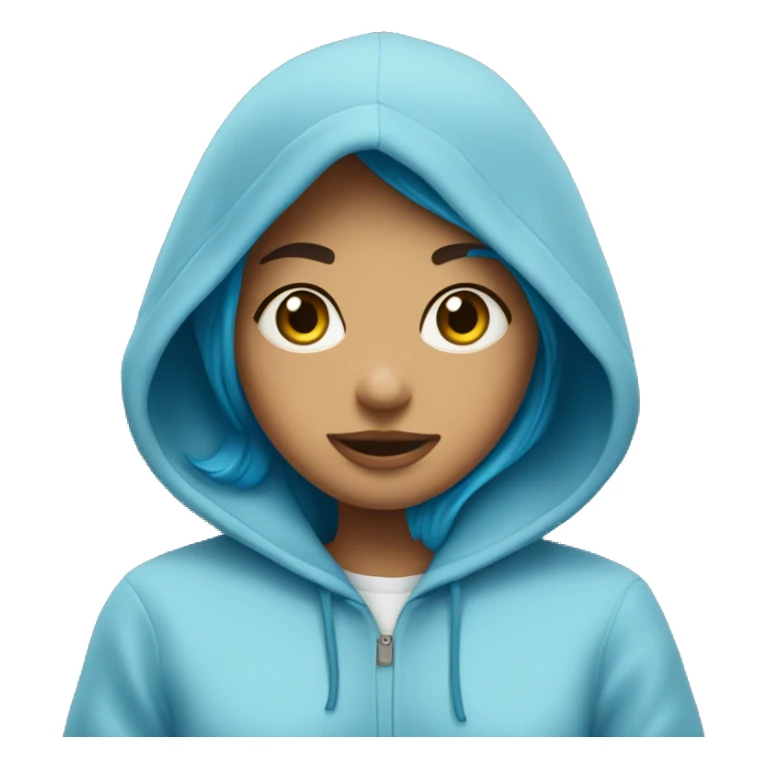 Hoodie color blue with the word Nicole sticker