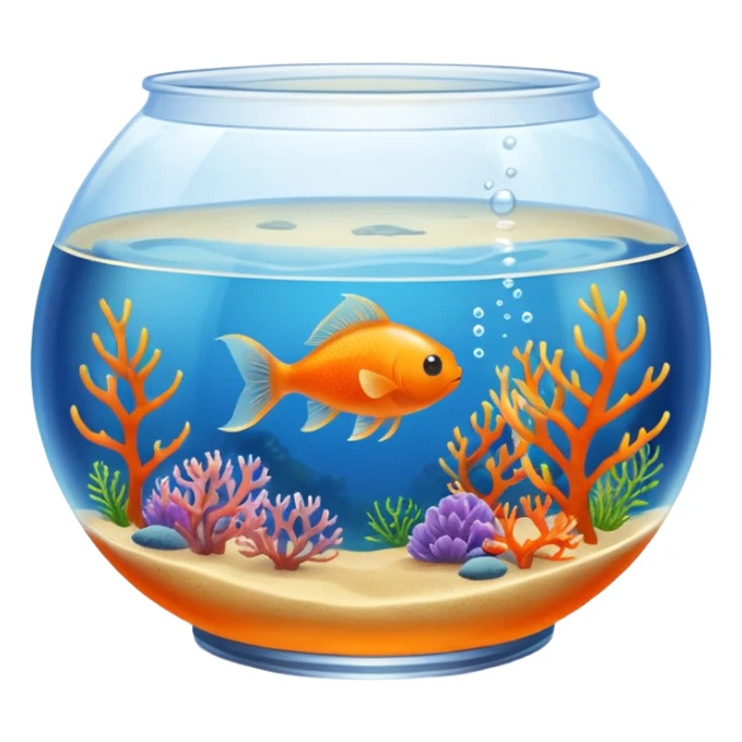 Fish Bowl Aquarium with a single Sea Monkey Artemia in it sticker