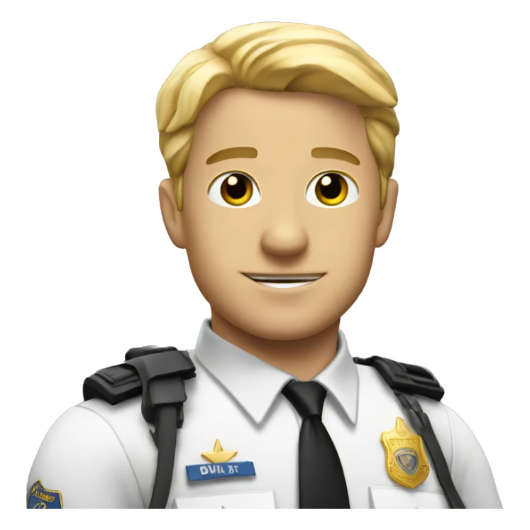 A White Police man with angel wings  sticker