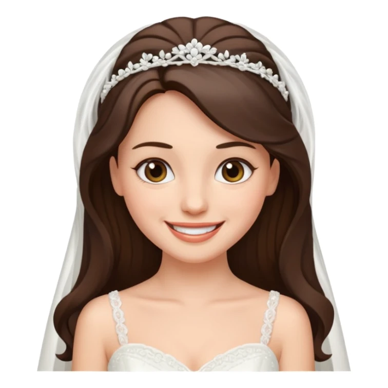 Brunette Bride in love sticker