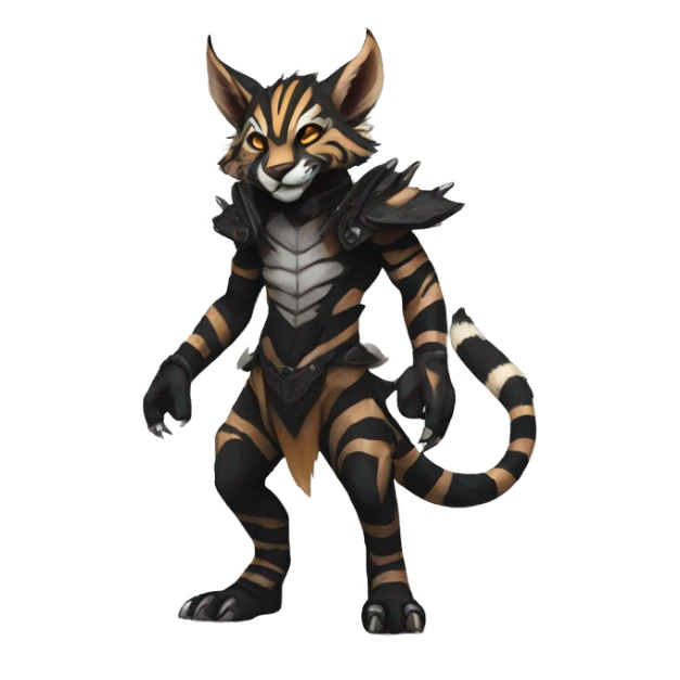 Edgy Vernid species with edgy stripe markings by LiLaiRa full body sticker